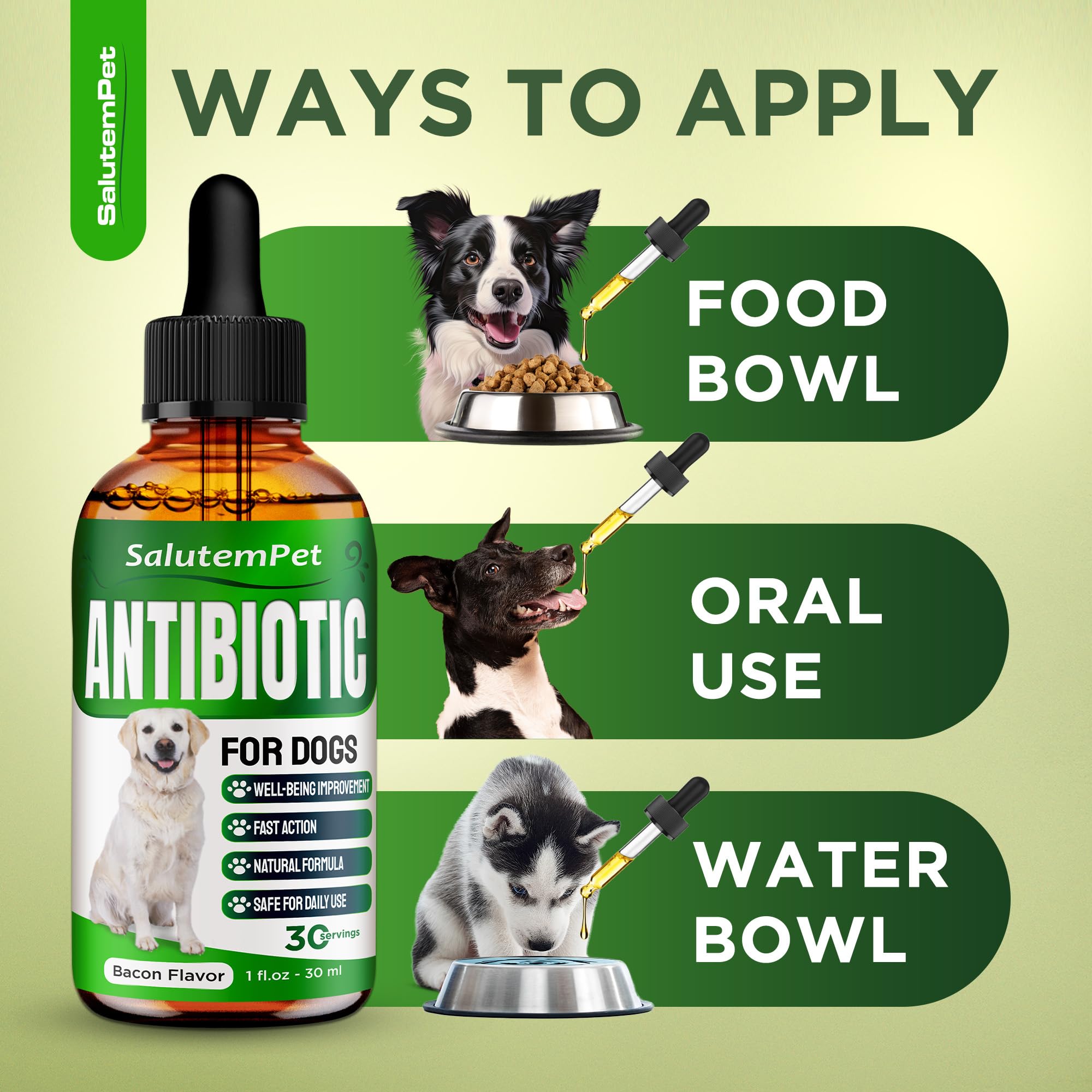 SalutemPet liquid with quick absorption for fast uptake.