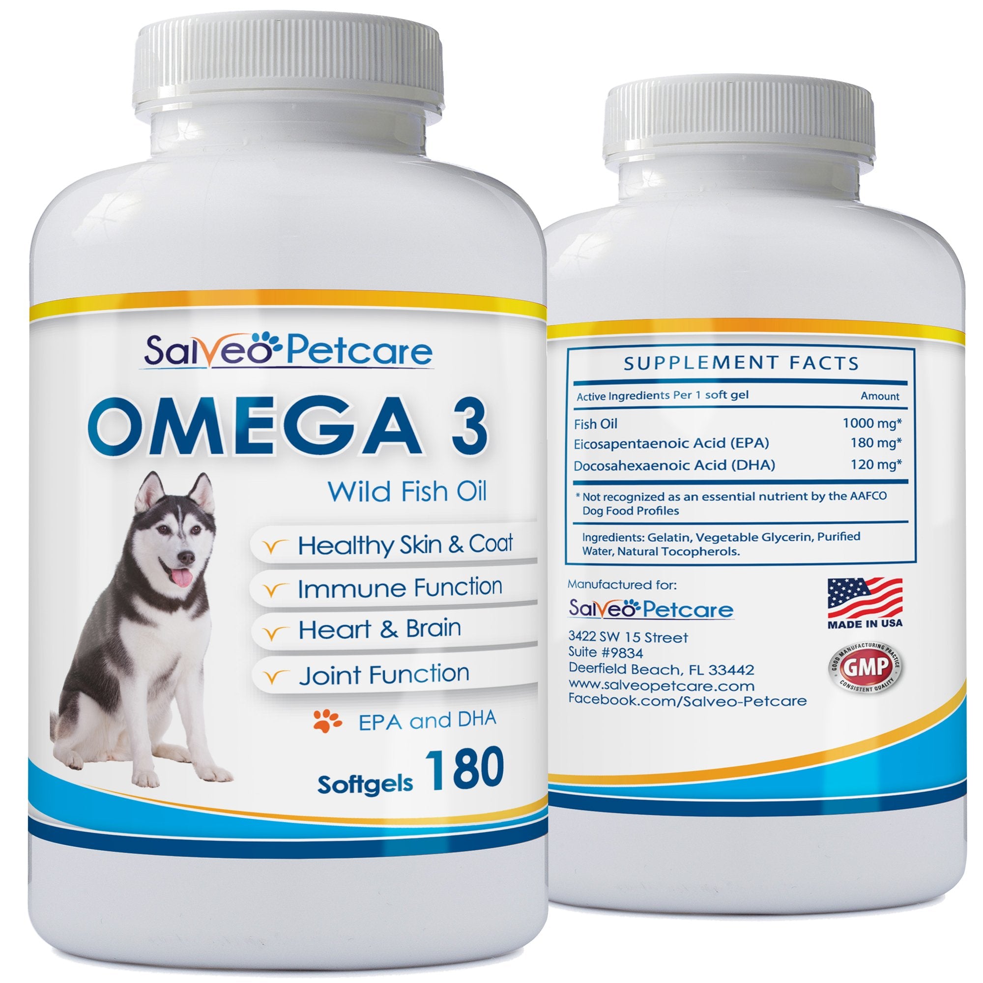 Salveo Omega-3 Dogs wildcatch-source demonstrates clean sustainability and omega profile.