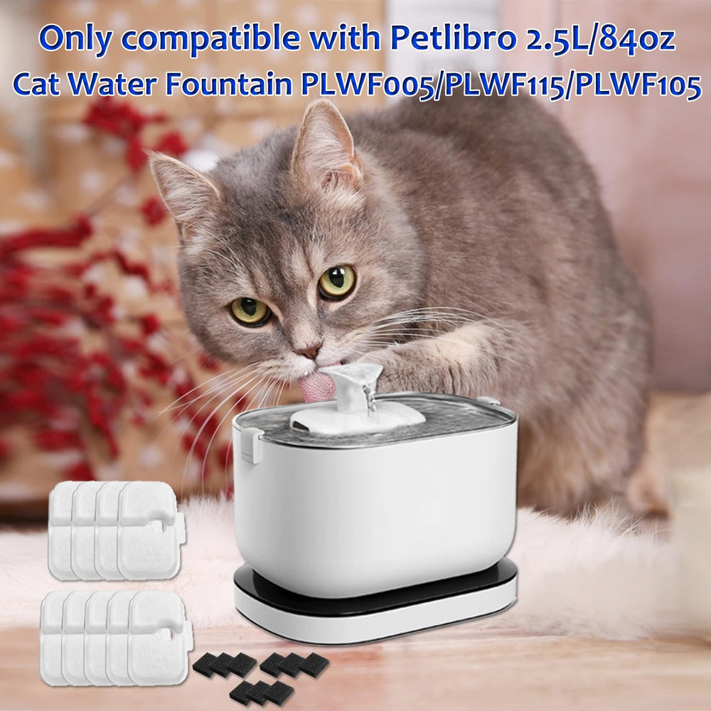 Includes 24 filters and 24 pre-filter sponges for PETLIBRO compatibility.