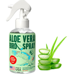 Samorillo Aloe Vera Bird Spray 8oz bottle for safe, non-toxic skin relief.