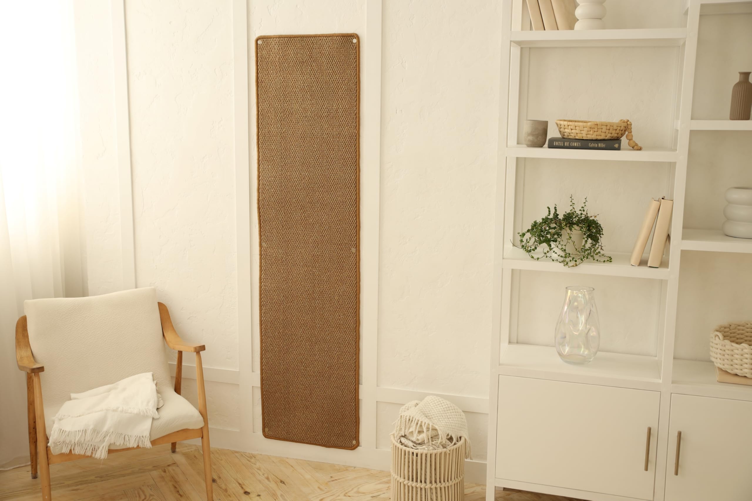 Sandpeak cat wall climber features a scratch-friendly surface for claws.