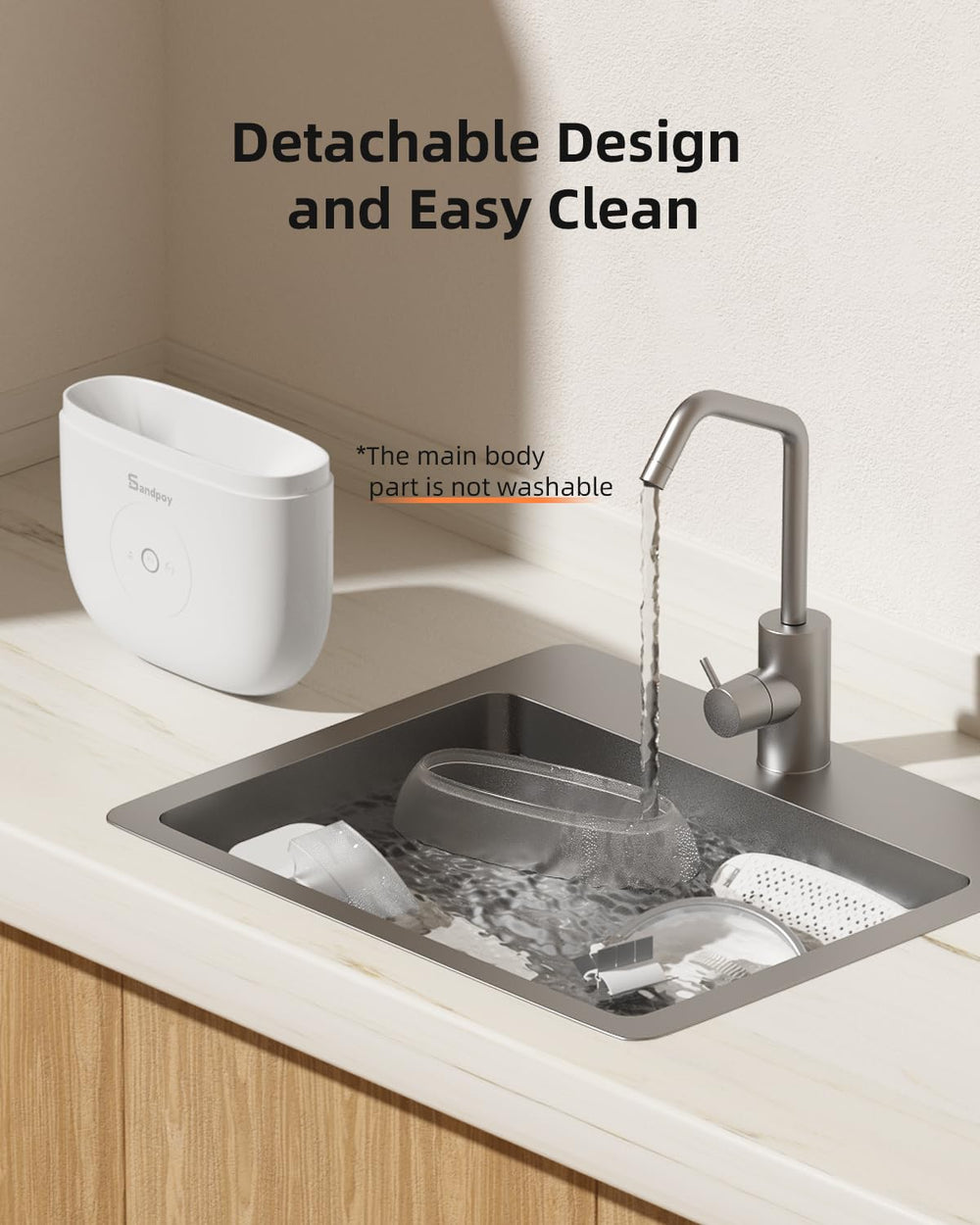 Sandpoy easy-installation design for quick setup and cleaning