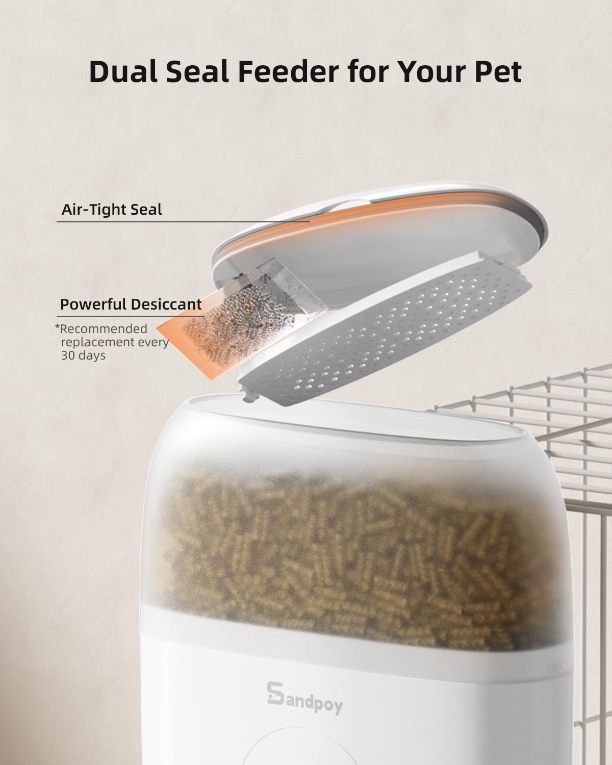 Sandpoy sealed desiccant box maintains food freshness