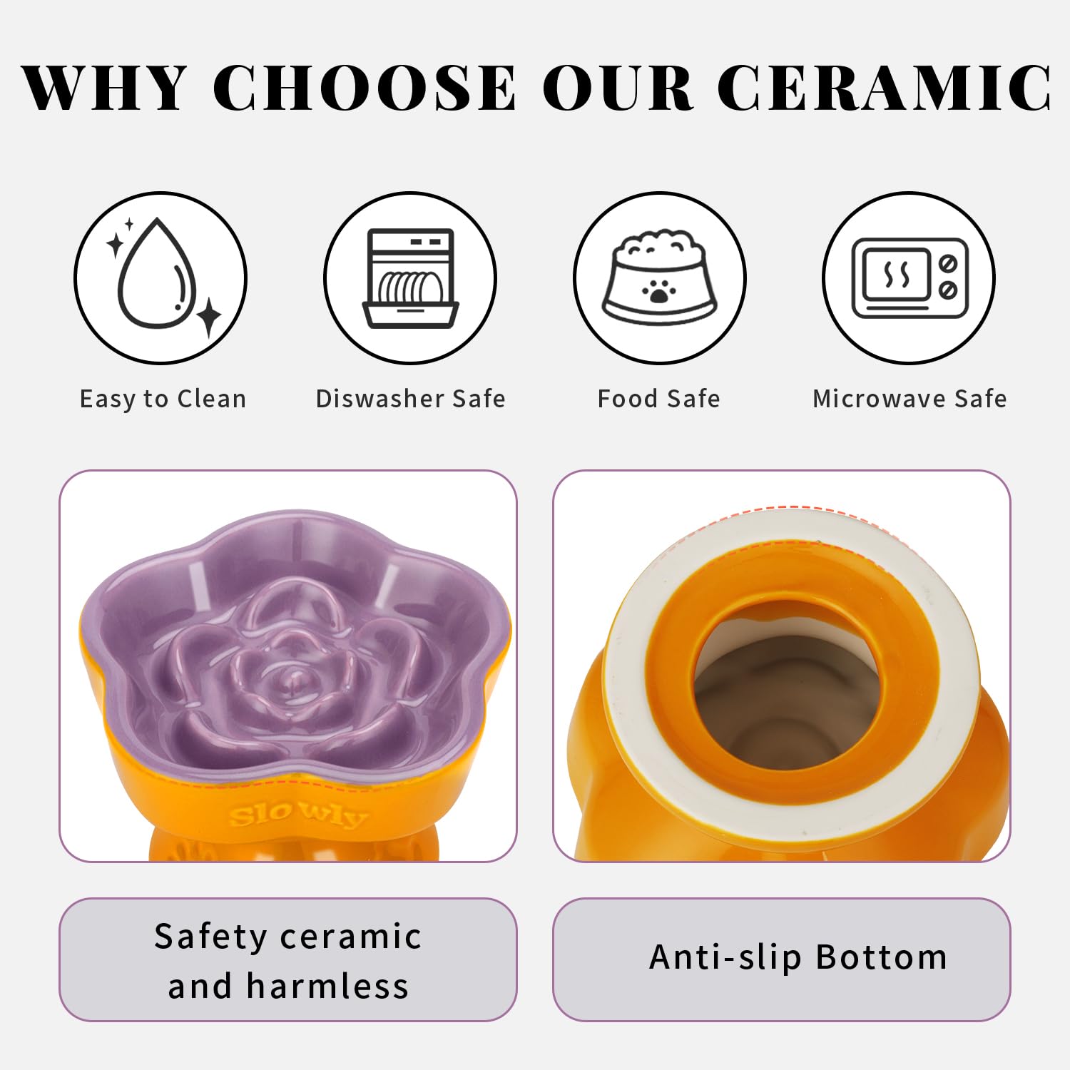 S&Q's Ceramics stable two-pound base reduces tipping during feeding