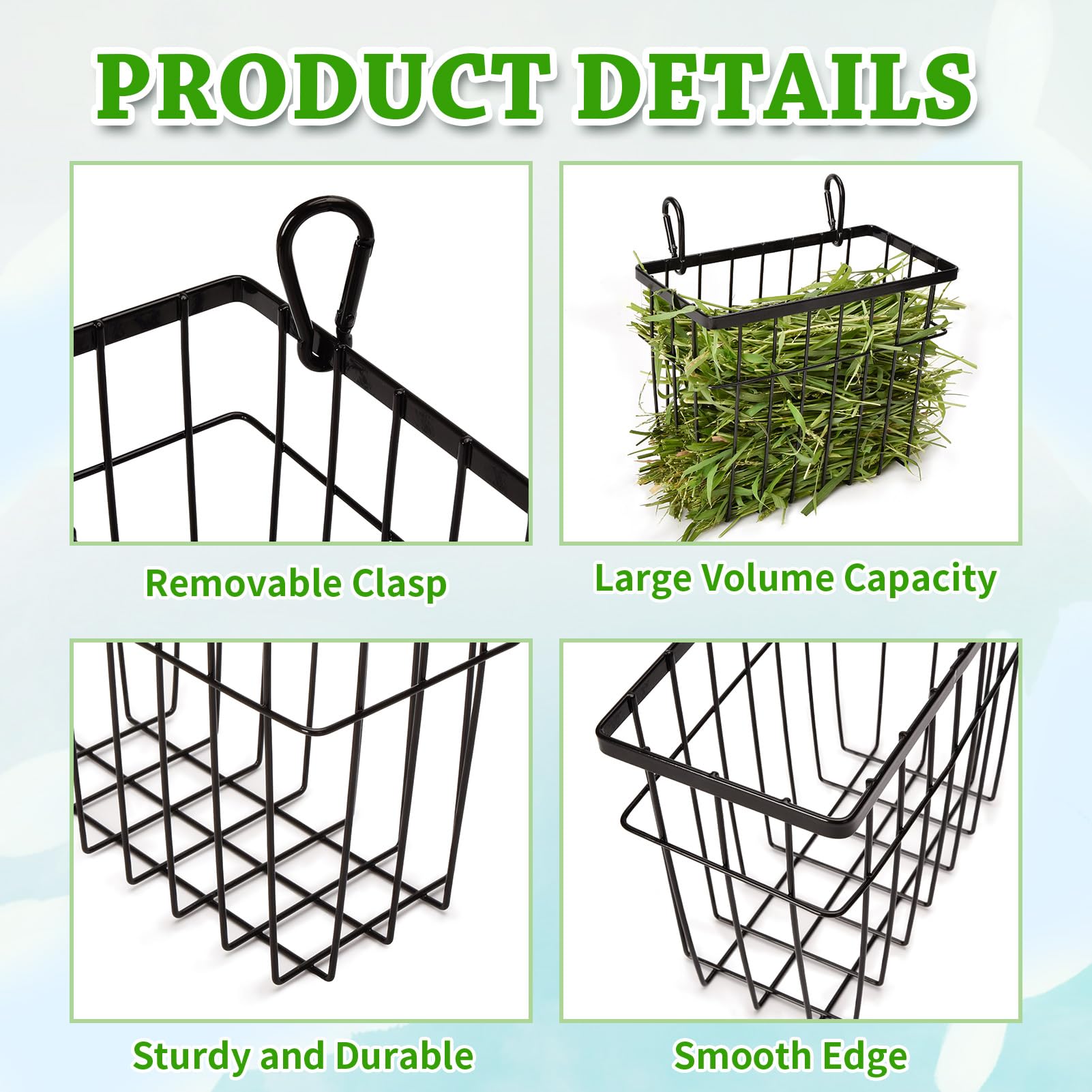 Sangle SOPFFY hay rack keeps hay accessible and orderly.