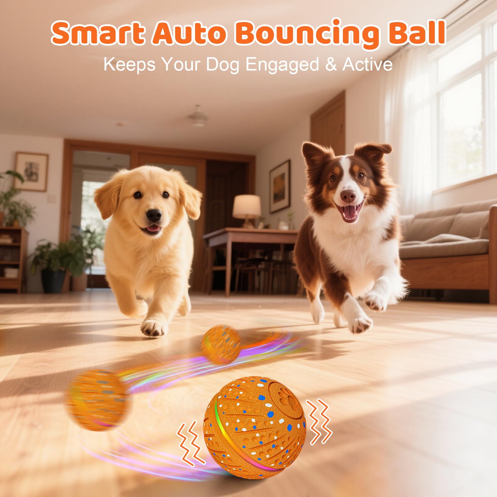 Sankell dog toy featuring 3 play modes for different energy levels.