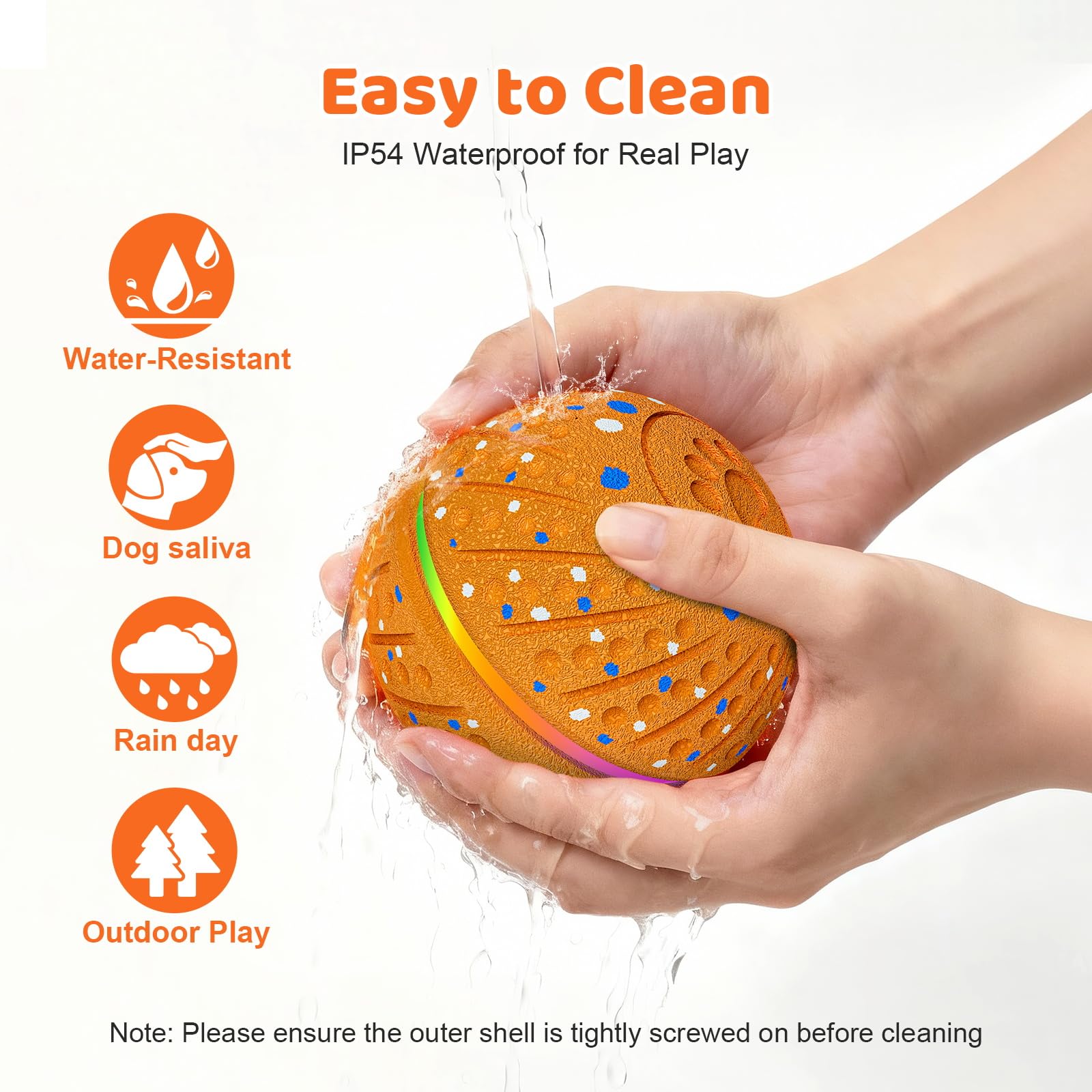 Sankell waterproof design makes cleaning easy after rain or slobber.