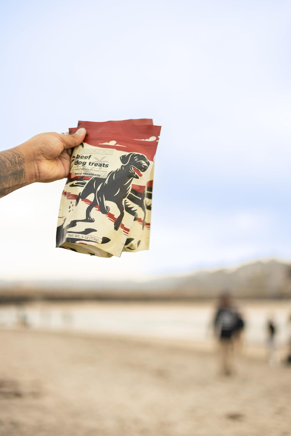 Santa Cruz Paleo dog treats small bites close-up invites daily, protein-packed rewards.