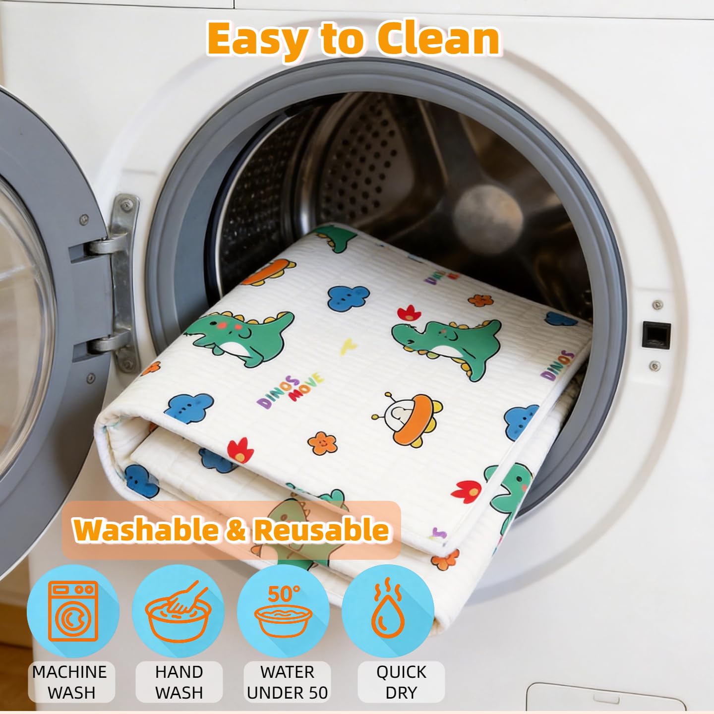 Santiway pad ready for machine washing to simplify care.
