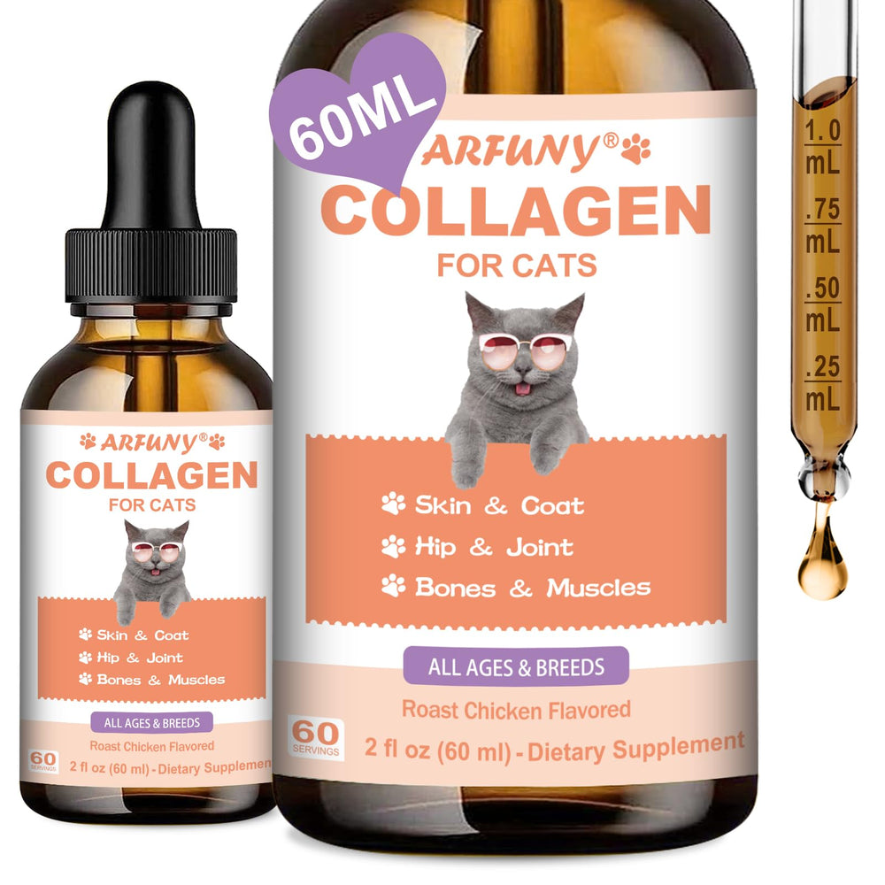The SANTKOL cat collagen drops bottle pour makes direct application easy.