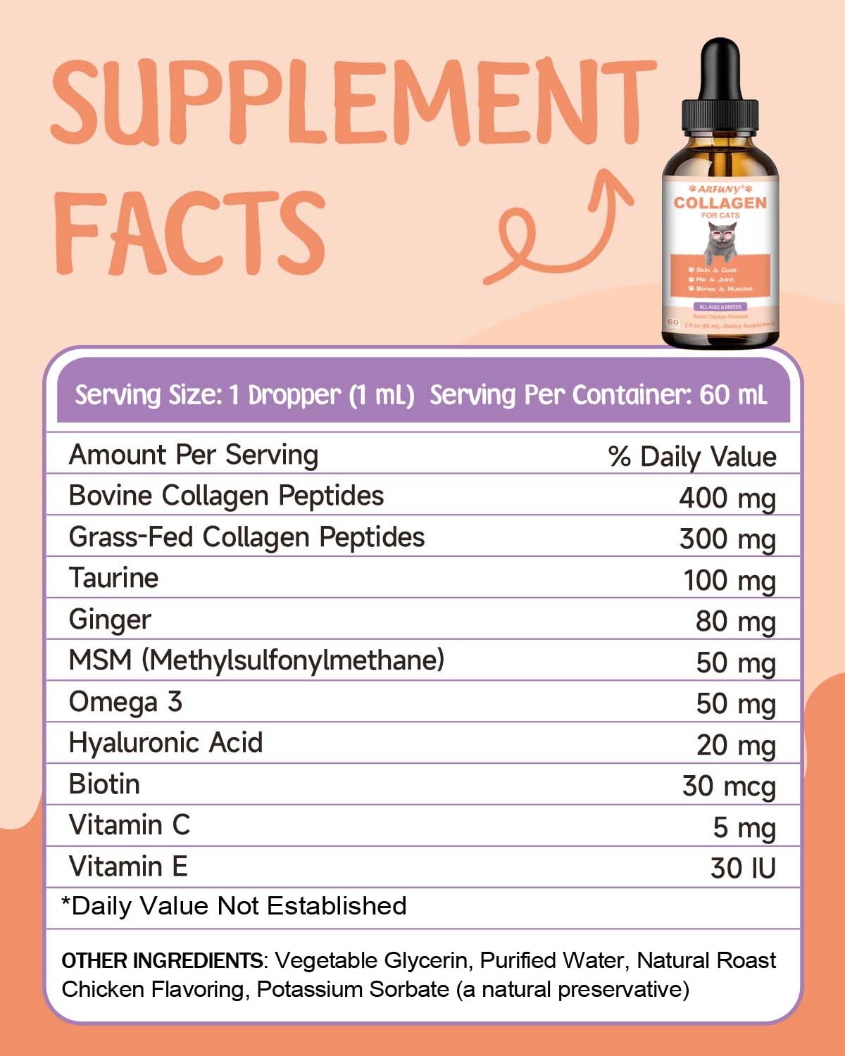 SANTKOL cat collagen drops support immune-friendly nutrition without additives.