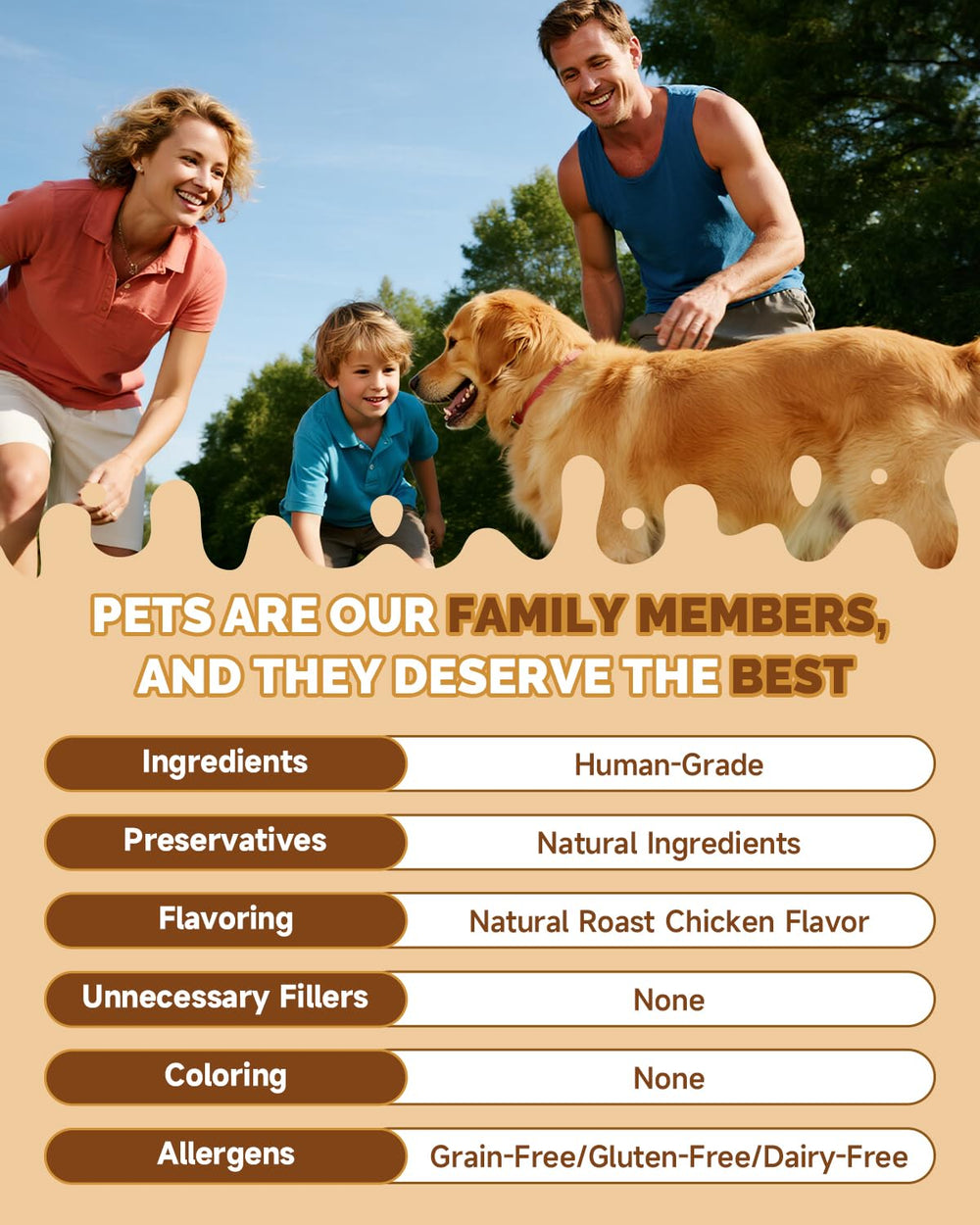 SANTKOL Mushrooms for Dogs Chicken-flavor chew image shows tasty daily treat