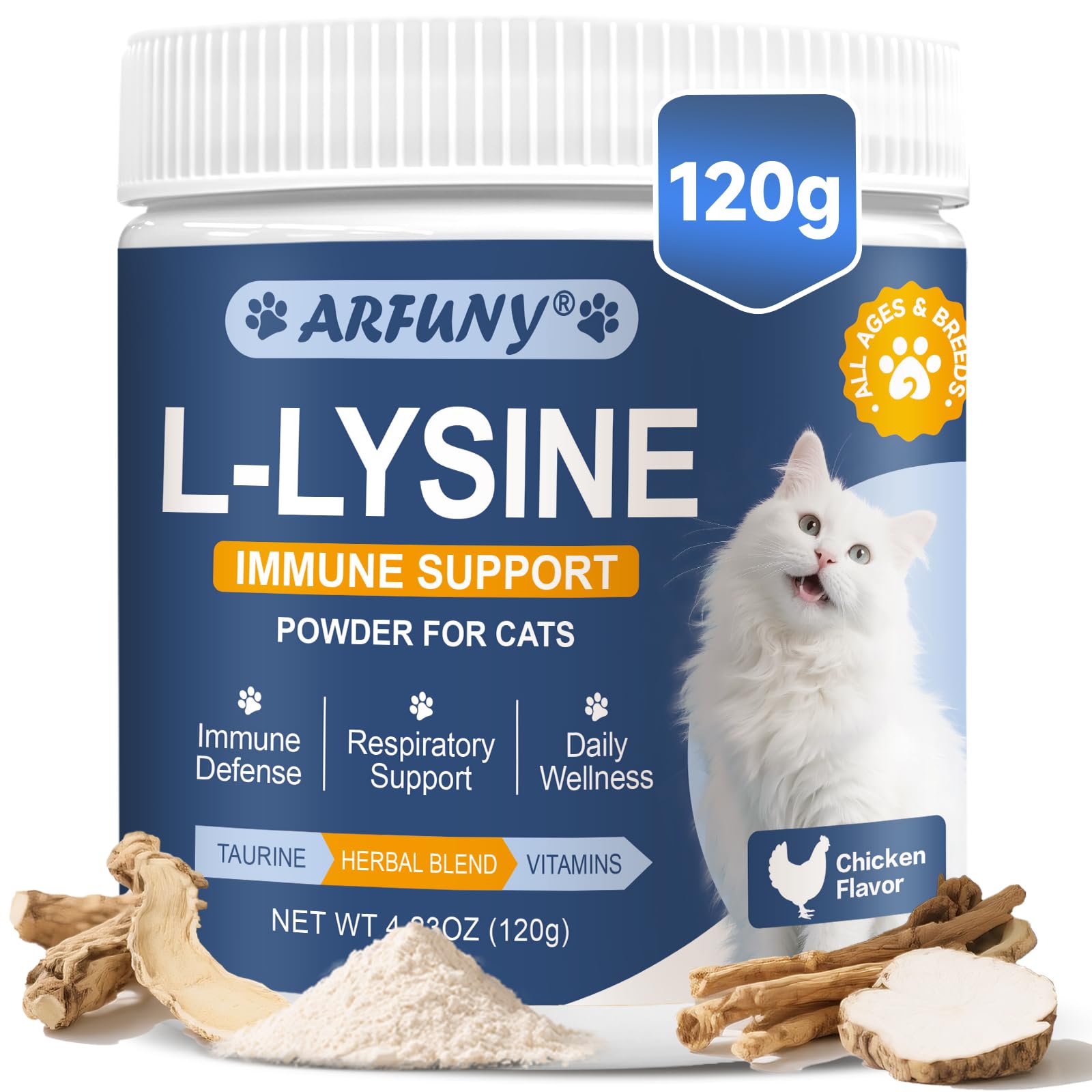 SANTKOL L-Lysine for Cats chicken flavor tub supports feline wellness and palatability