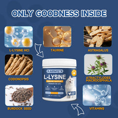 SANTKOL L-Lysine for Cats sprinkle over dry food easy daily dose over meals