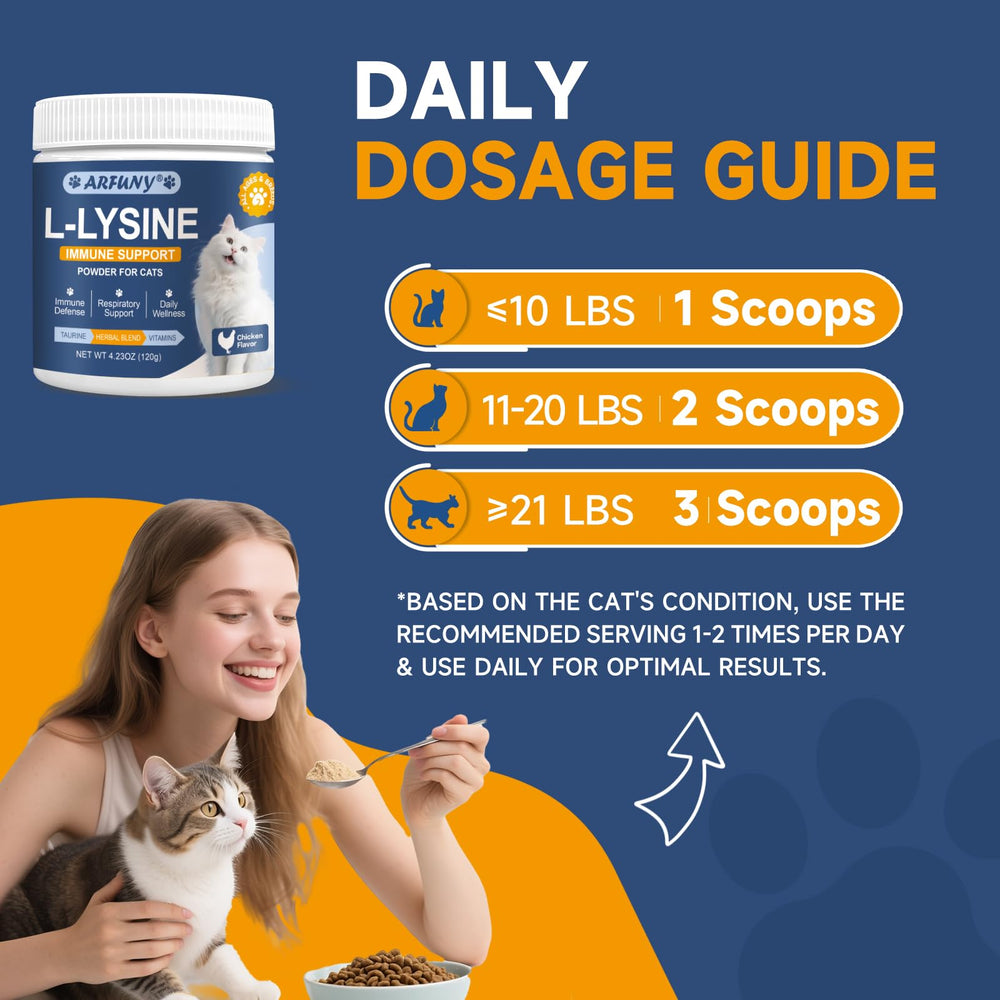 SANTKOL L-Lysine for Cats taurine ingredients herbal blend supports feline vitality
