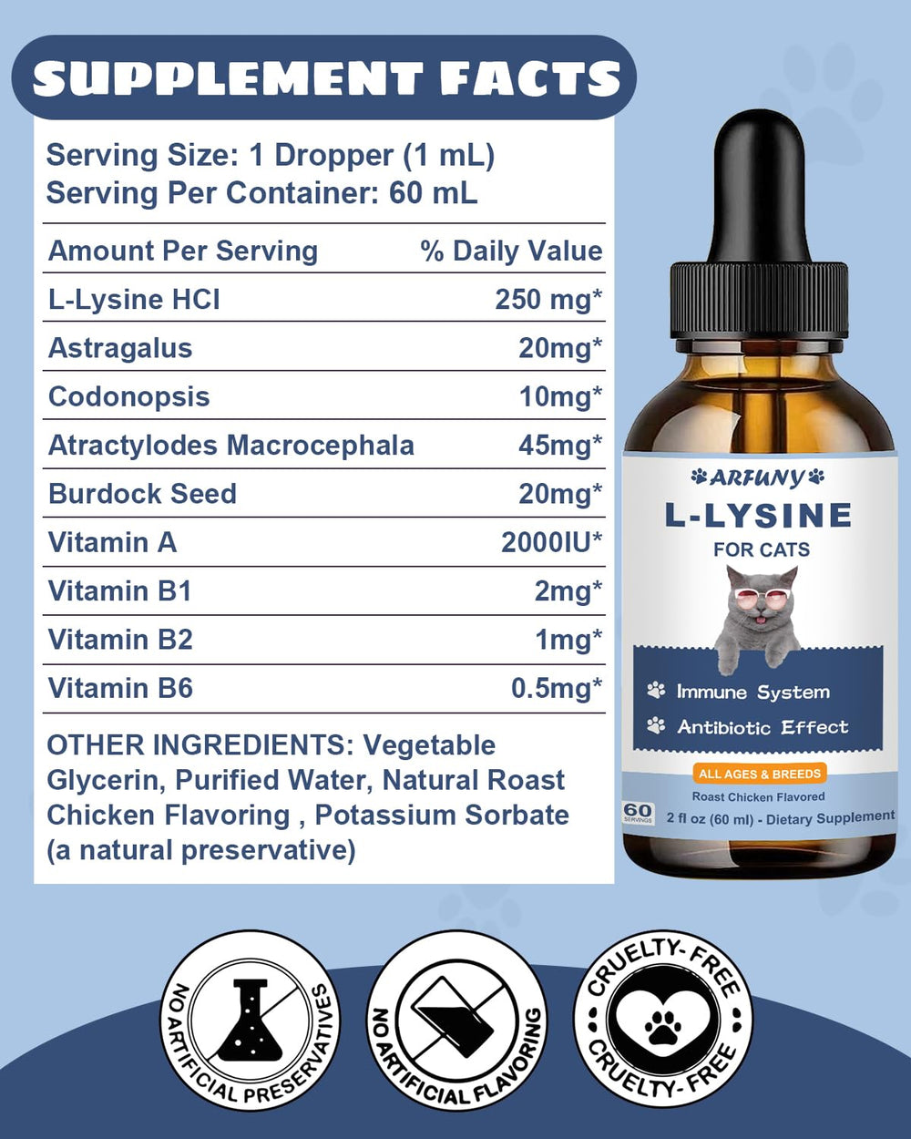 SANTKOL L-Lysine drops cat-eye health close-up