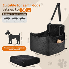 SANUODO booster seat side pockets holding treats and toys within reach