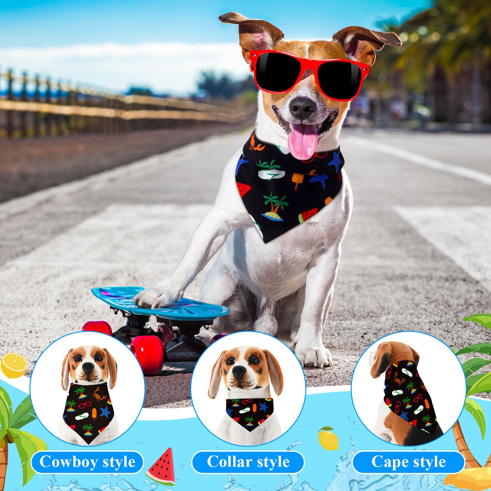 Sanwuta flower-pattern bandana enhances summer photos and outings.