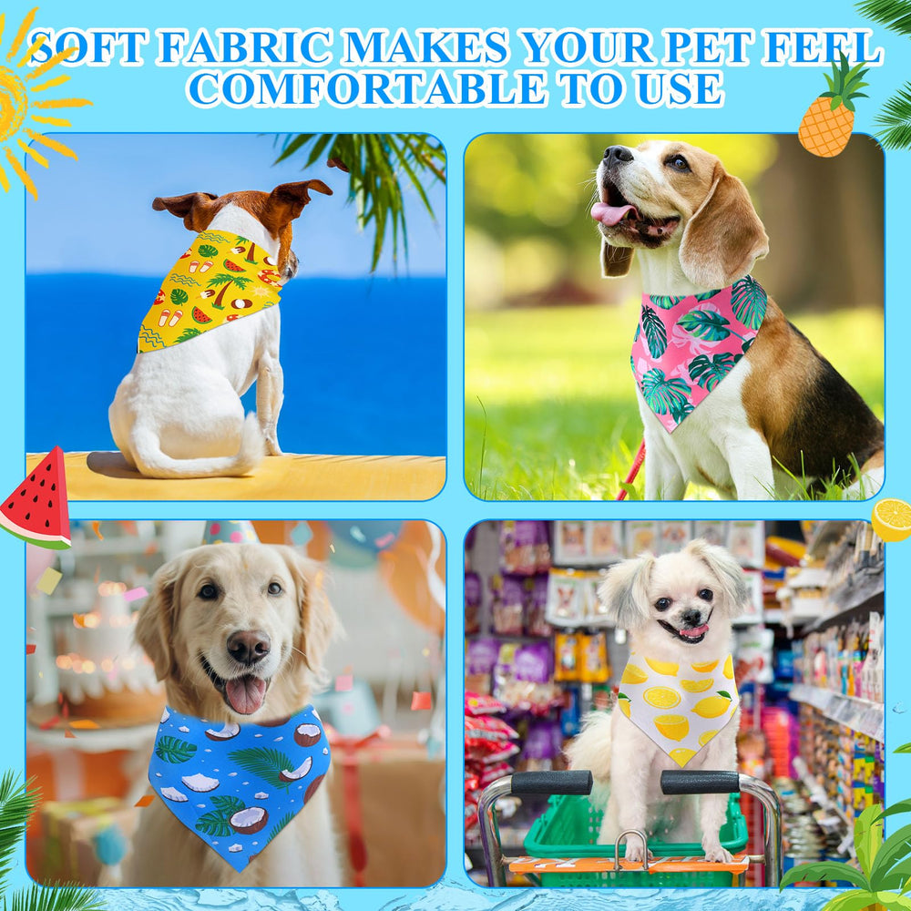 Sanwuta rainforest-pattern bandana offers tropical style for pets.
