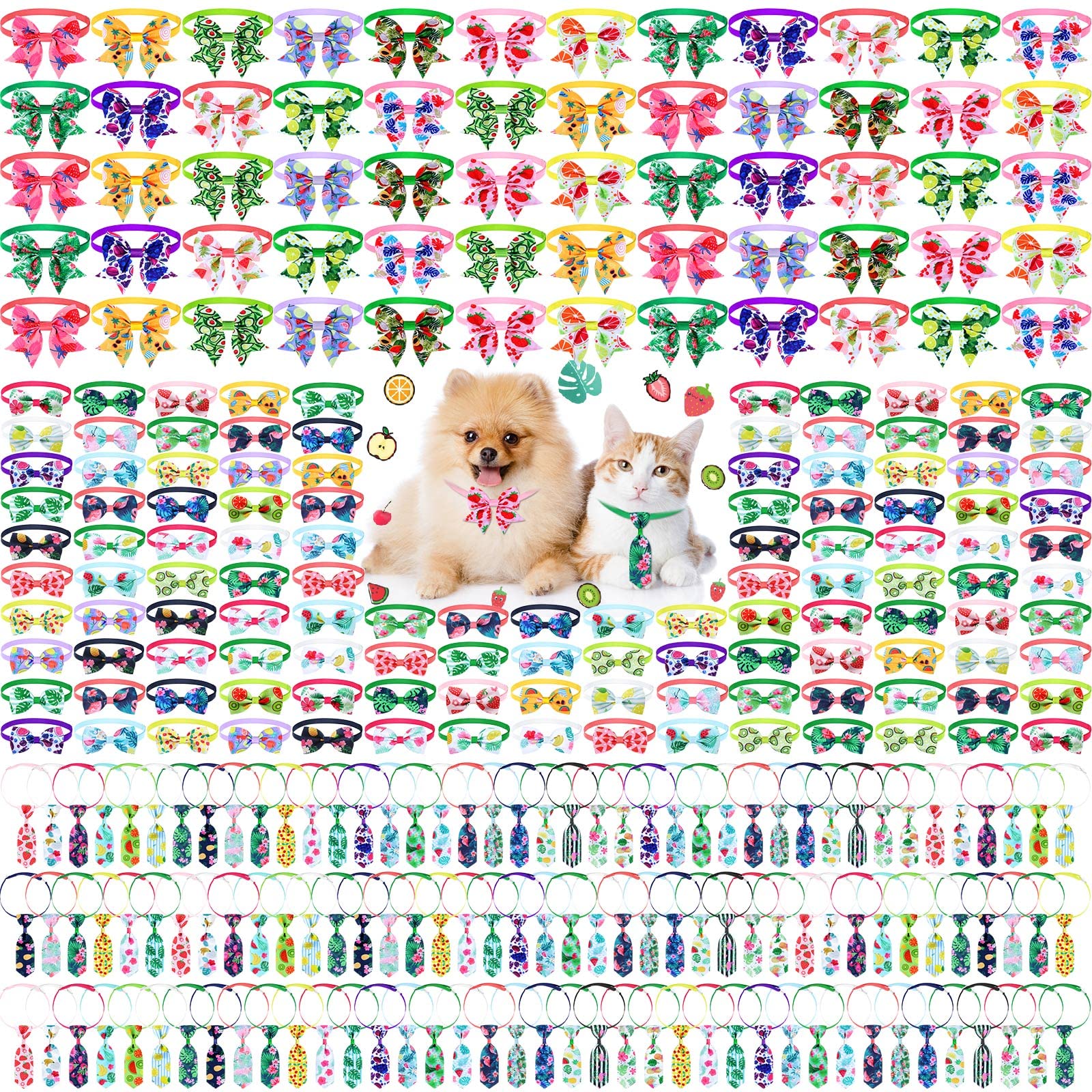 Sanwuta 300-piece dog bow tie set for versatile pet styling and quick wardrobe changes