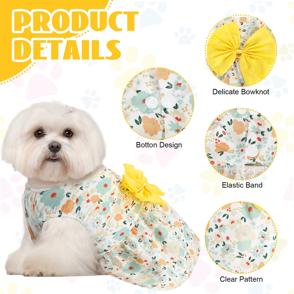 Sanwuta bowknot dog dress set with fruit pattern for playful moments.