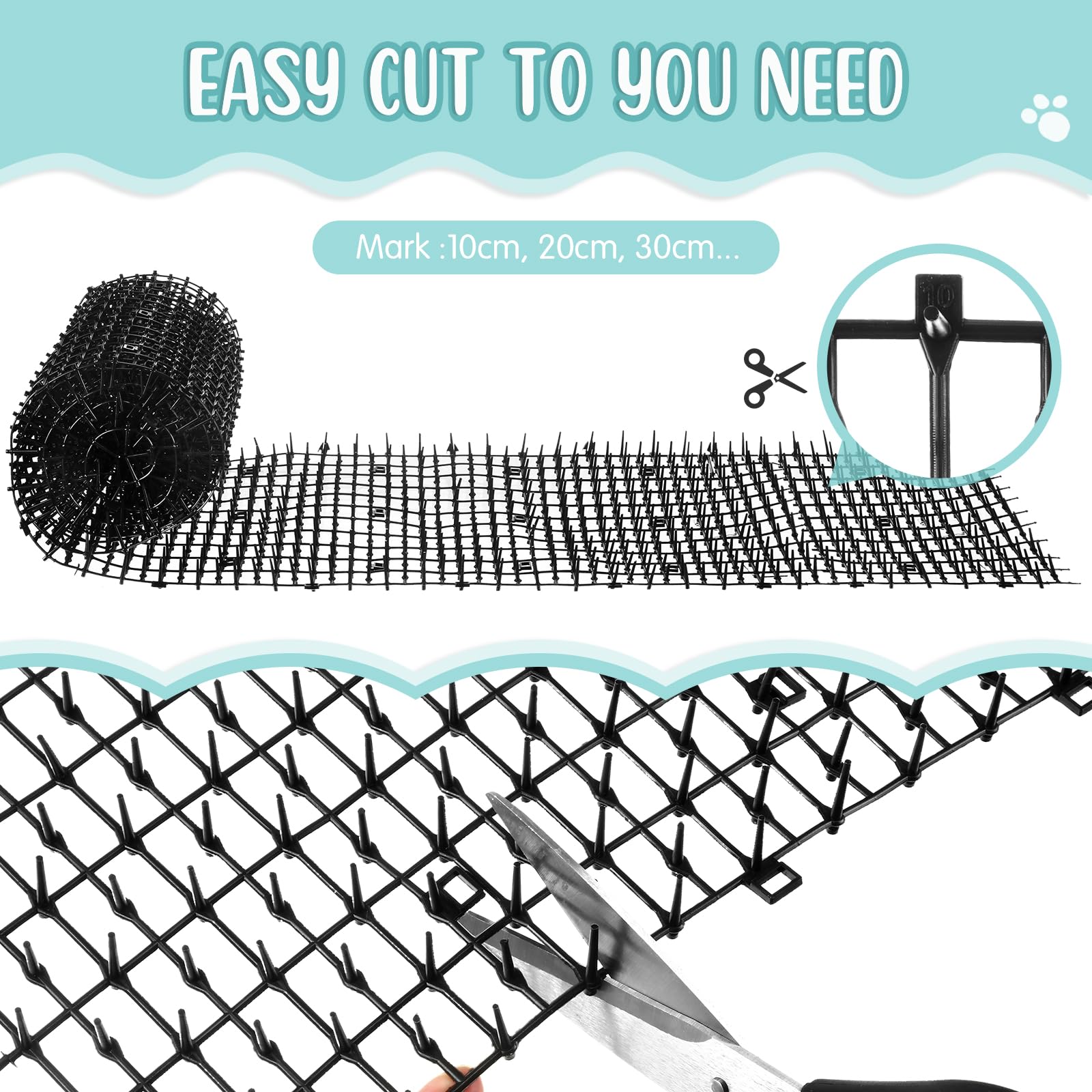 Sanwuta Cat Spike Mat in a garden setup to prevent digging and damage.