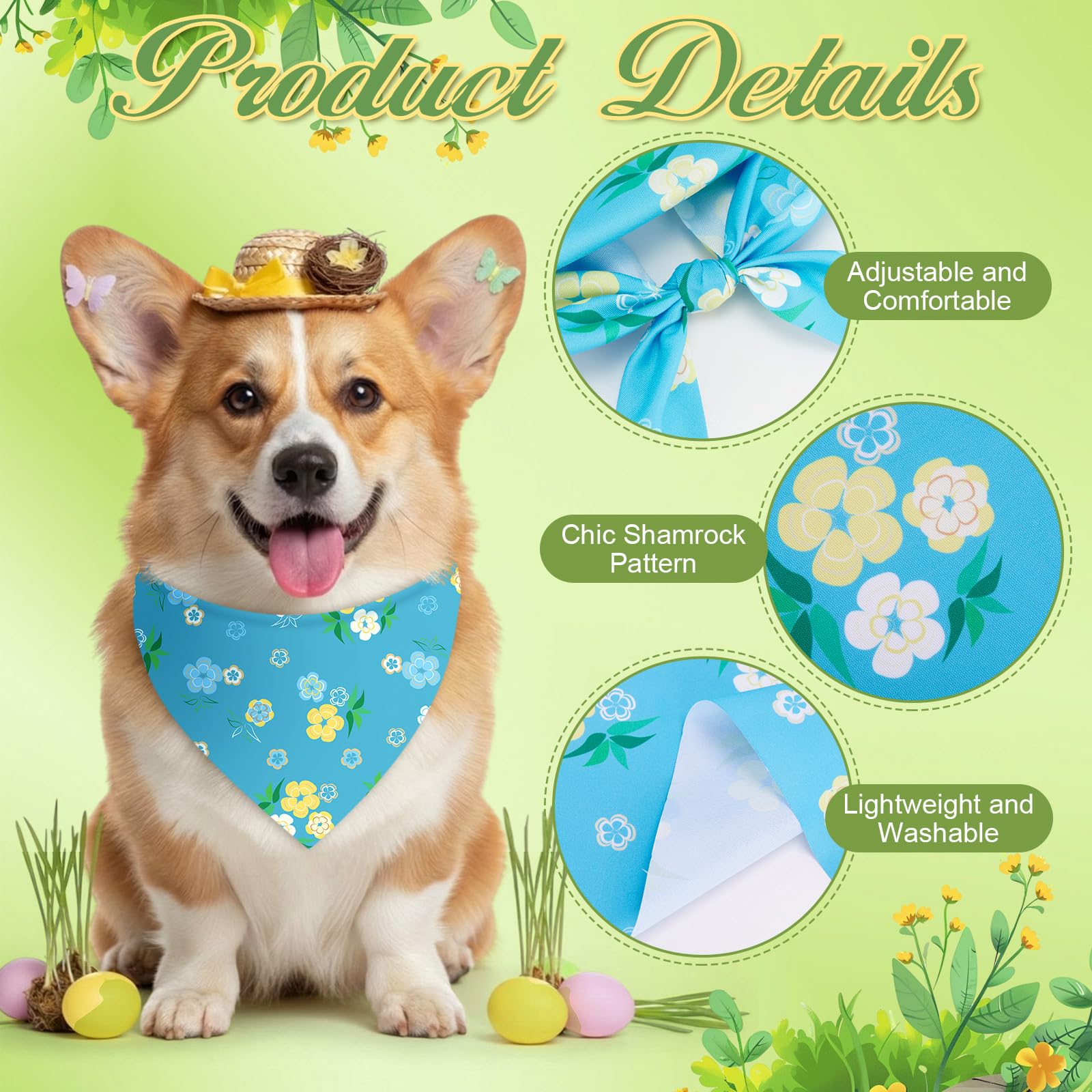 Sanwuta charm collar with a daisy adds cute flair.