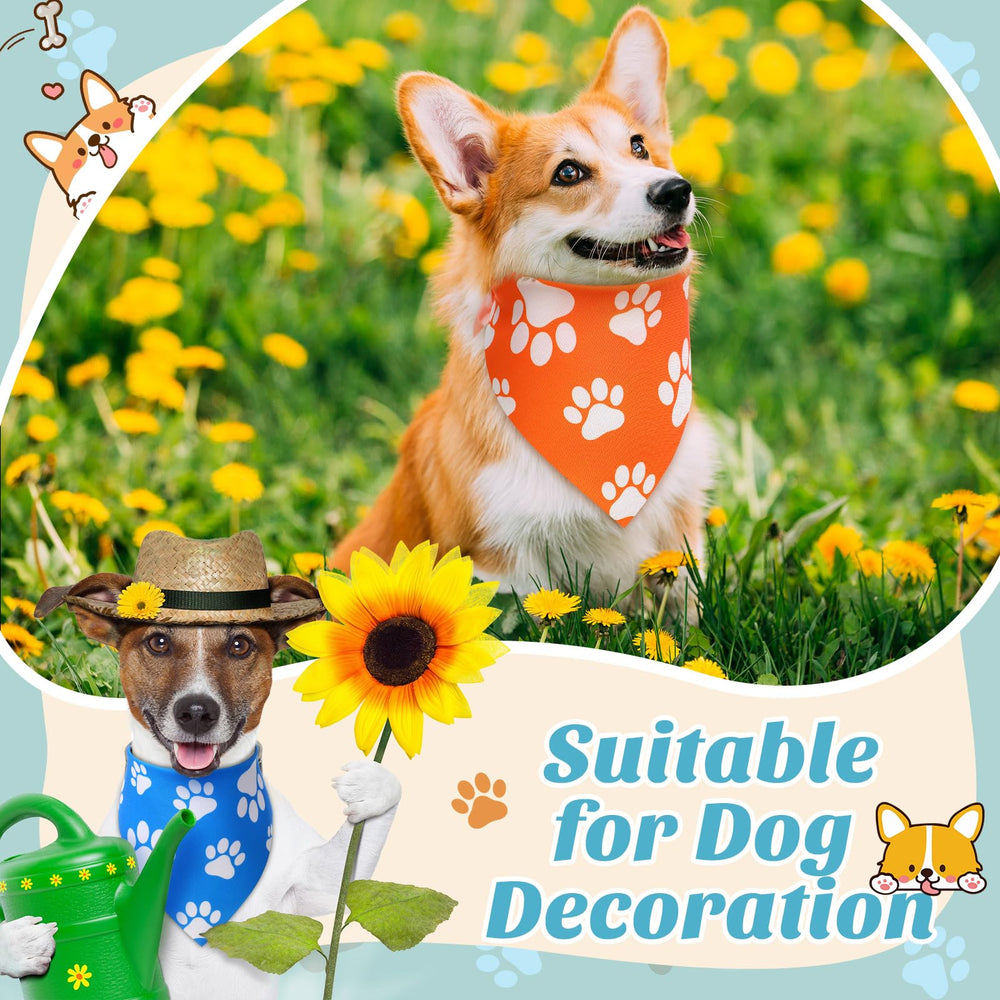 Sanwuta dog bone pattern bandana in bright colors for festive outfits