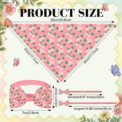 Sanwuta dog collar bow-tie with flower print enhances party ready style