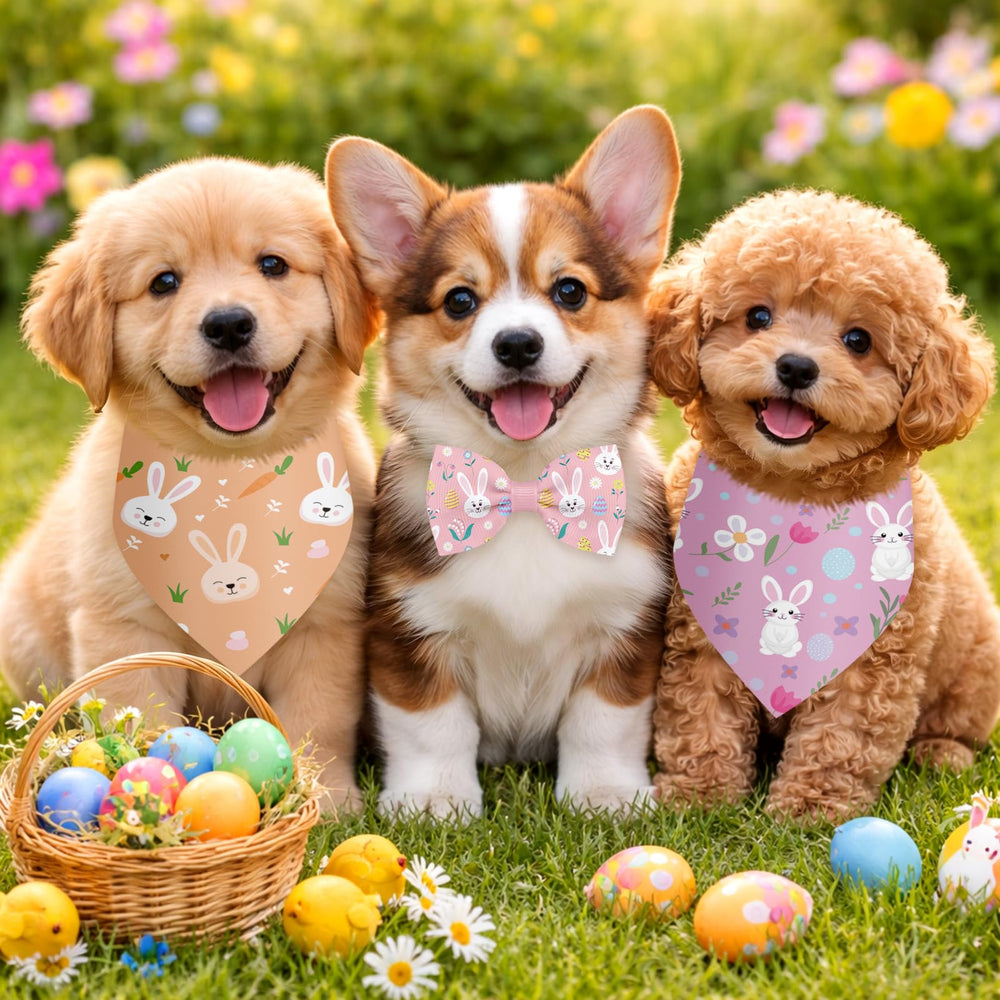 Sanwuta Easter bandana set offers 50 bandanas and 50 bows for versatile styling
