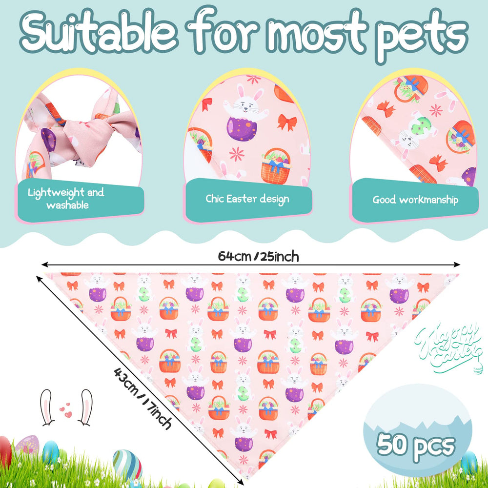 Sanwuta Easter dog bandana with carrot pattern for spring looks