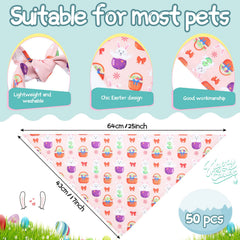 Sanwuta Easter dog bandana with carrot pattern for spring looks