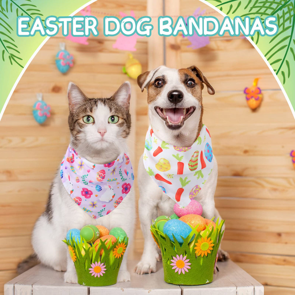 Sanwuta Easter dog bandana with colorful designs for daily wear