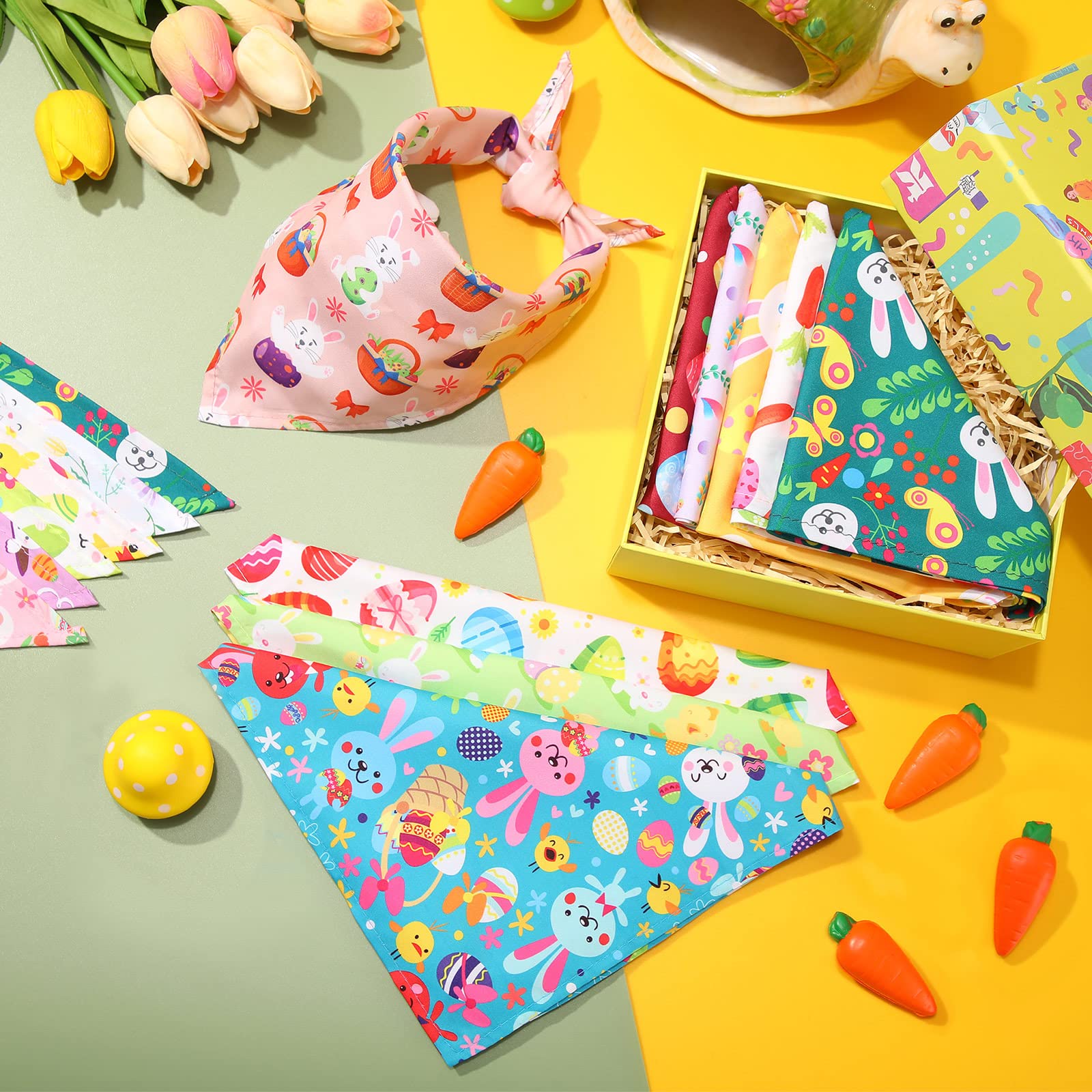 Sanwuta Easter dog bandana foldable design for easy storage