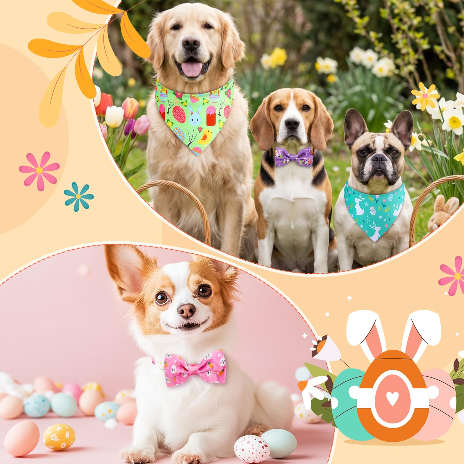 Sanwuta Easter dog collar bows add color to celebrations