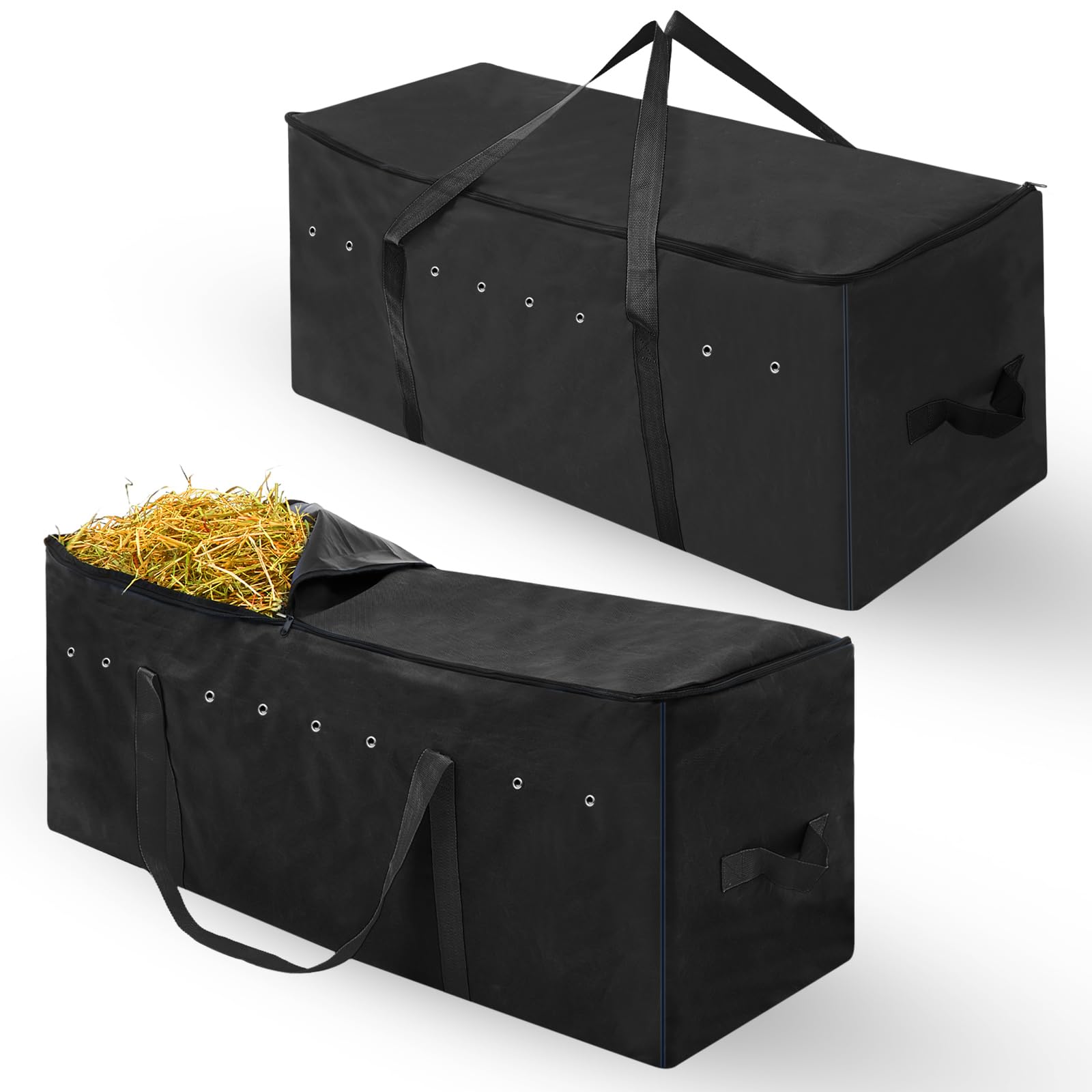 Sanwuta hay bale bag 600d with large loading opening for easy feeding