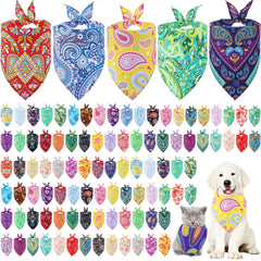 Sanwuta paisley dog bandana multicolor pattern for stylish grooming and daily wear.