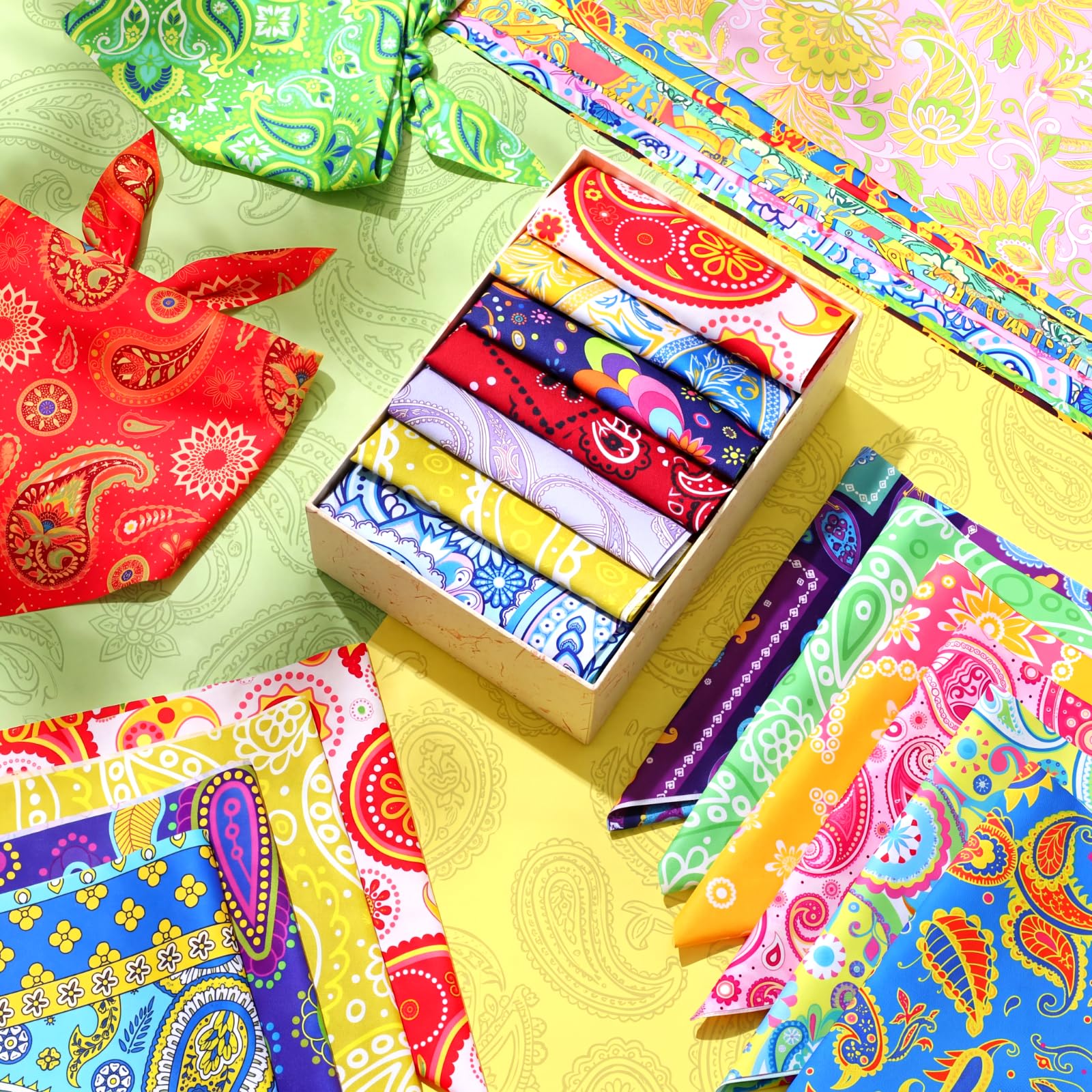 Sanwuta paisley triangle scarf adds color and charm to dogs.