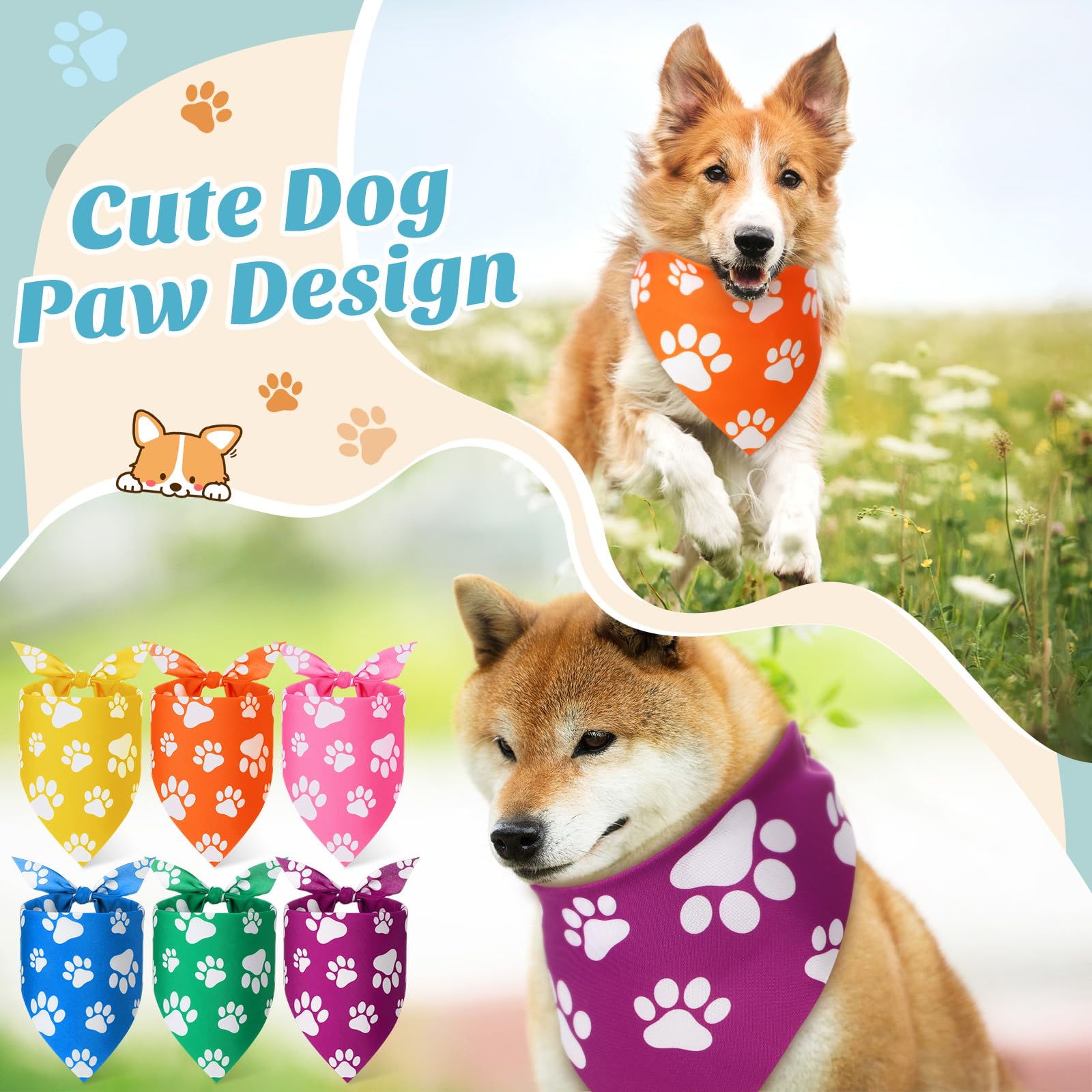 Sanwuta paw print bandana ideal for parties or photo props