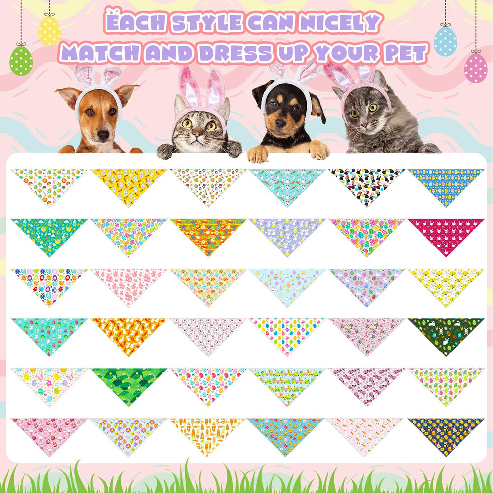 Soft polyester Sanwuta bandana provides breathable comfort for small to medium pets.