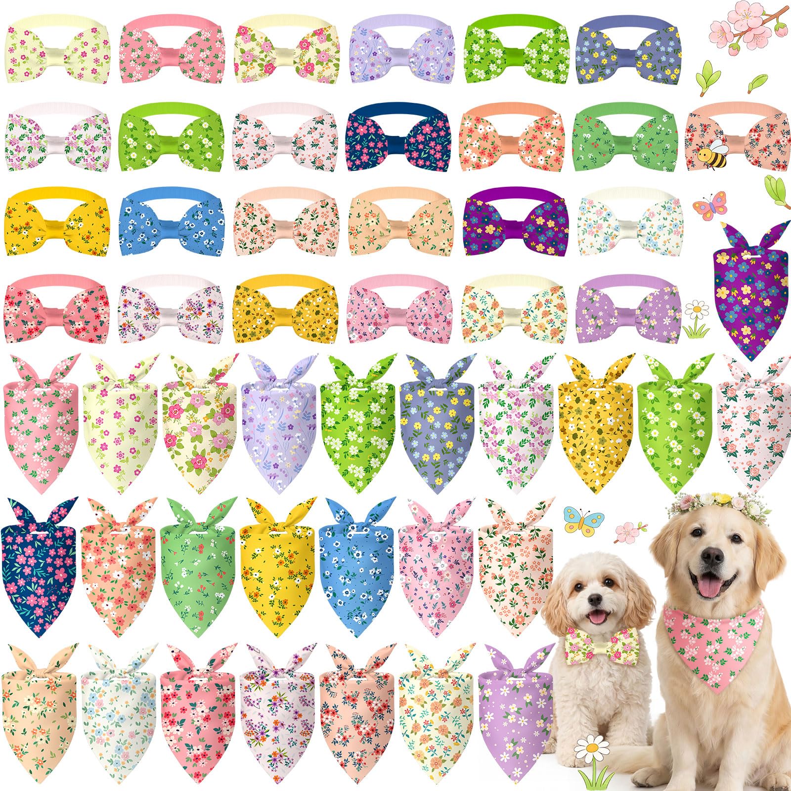 Sanwuta spring bandana with daisy pattern for festive playtime outfits