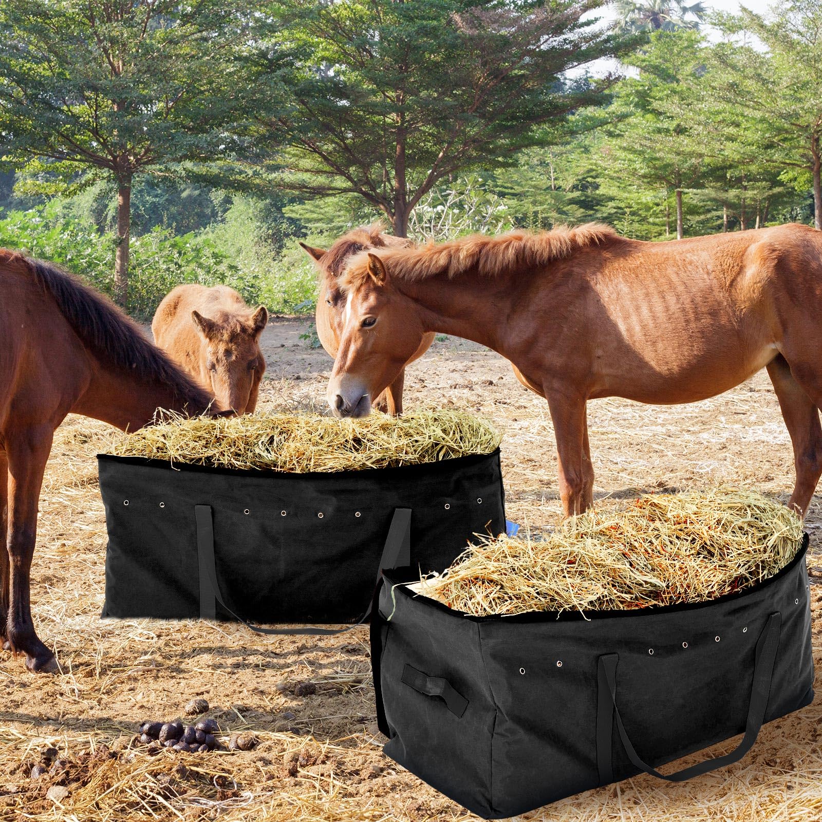 Sanwuta washable and durable hay bag for long-term use