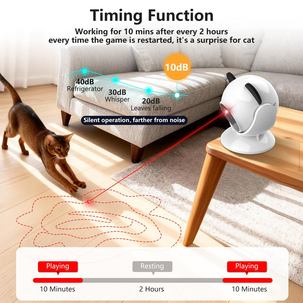 Saolife laser cat toy suction cup design for easy wall mounting.