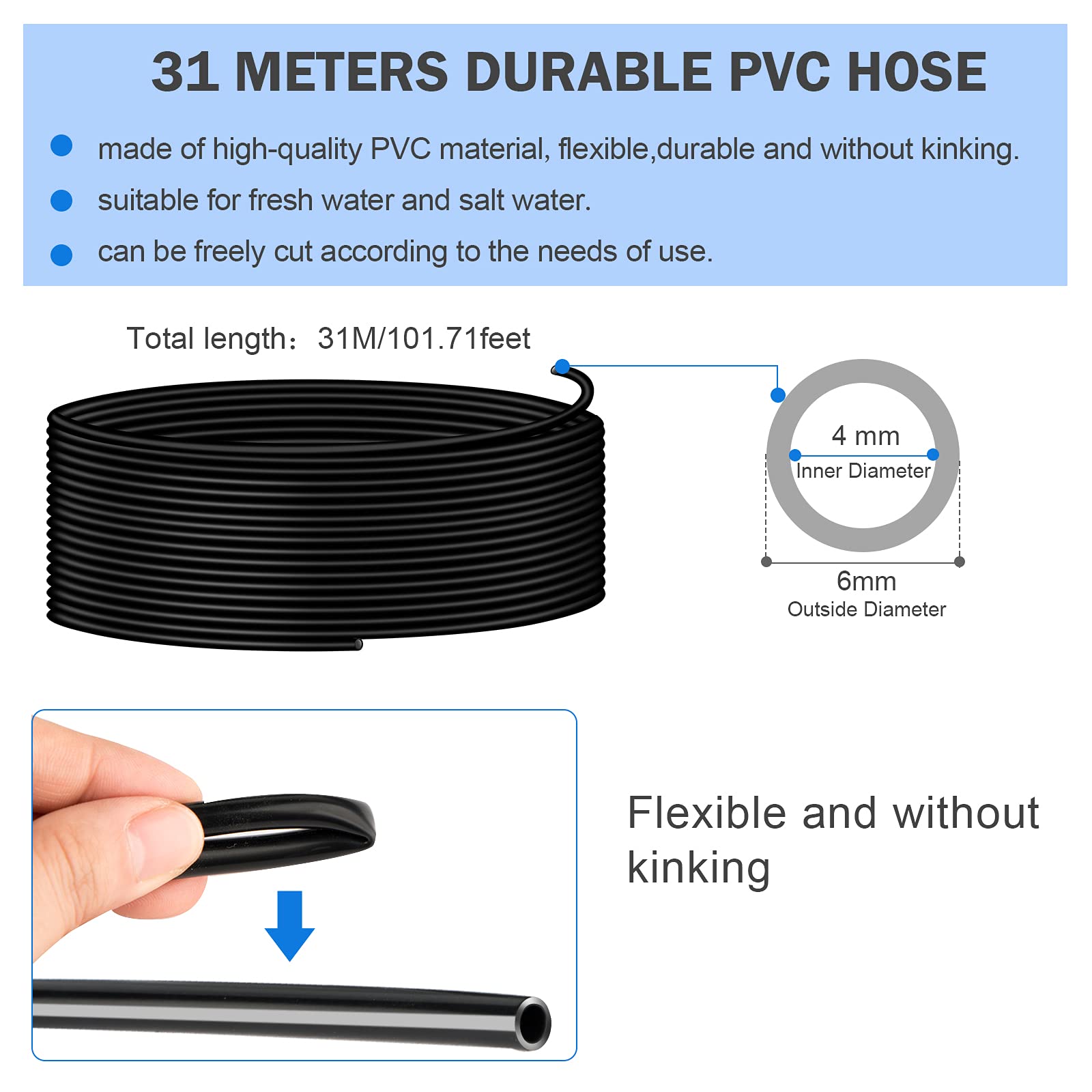 Saricho ILT-shape connectors for versatile hose linking in aquariums.