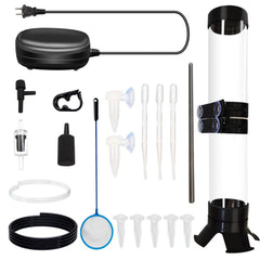 Saricho hatchery setup with all-in-one kit for easy shrimp hatching.