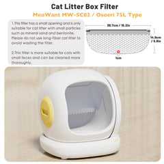 SAROSORA Cat Litter Sifter installed in MW-SC02 shows seamless integration.