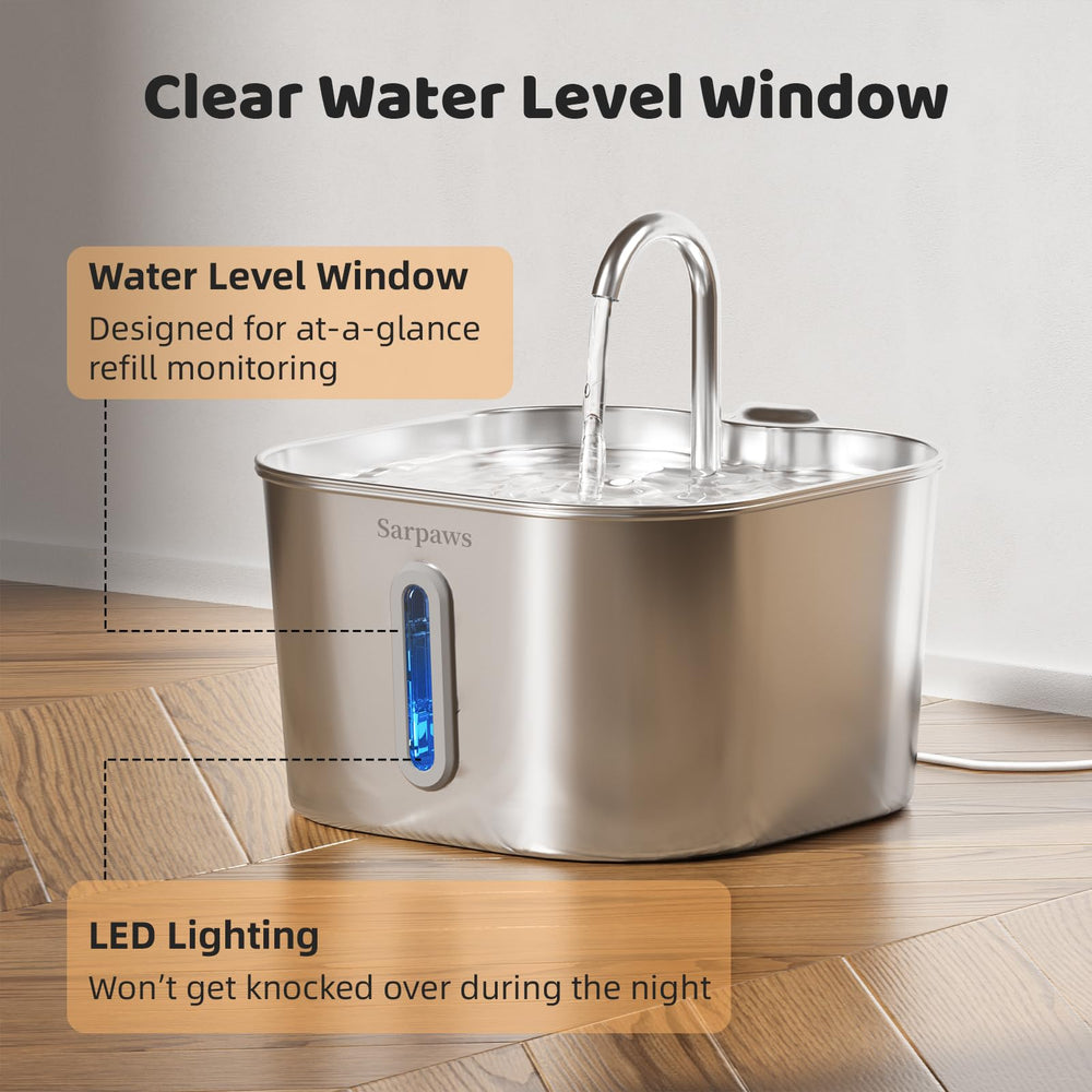 SARPAWS 4 layer filtration cleans water and reduces odors