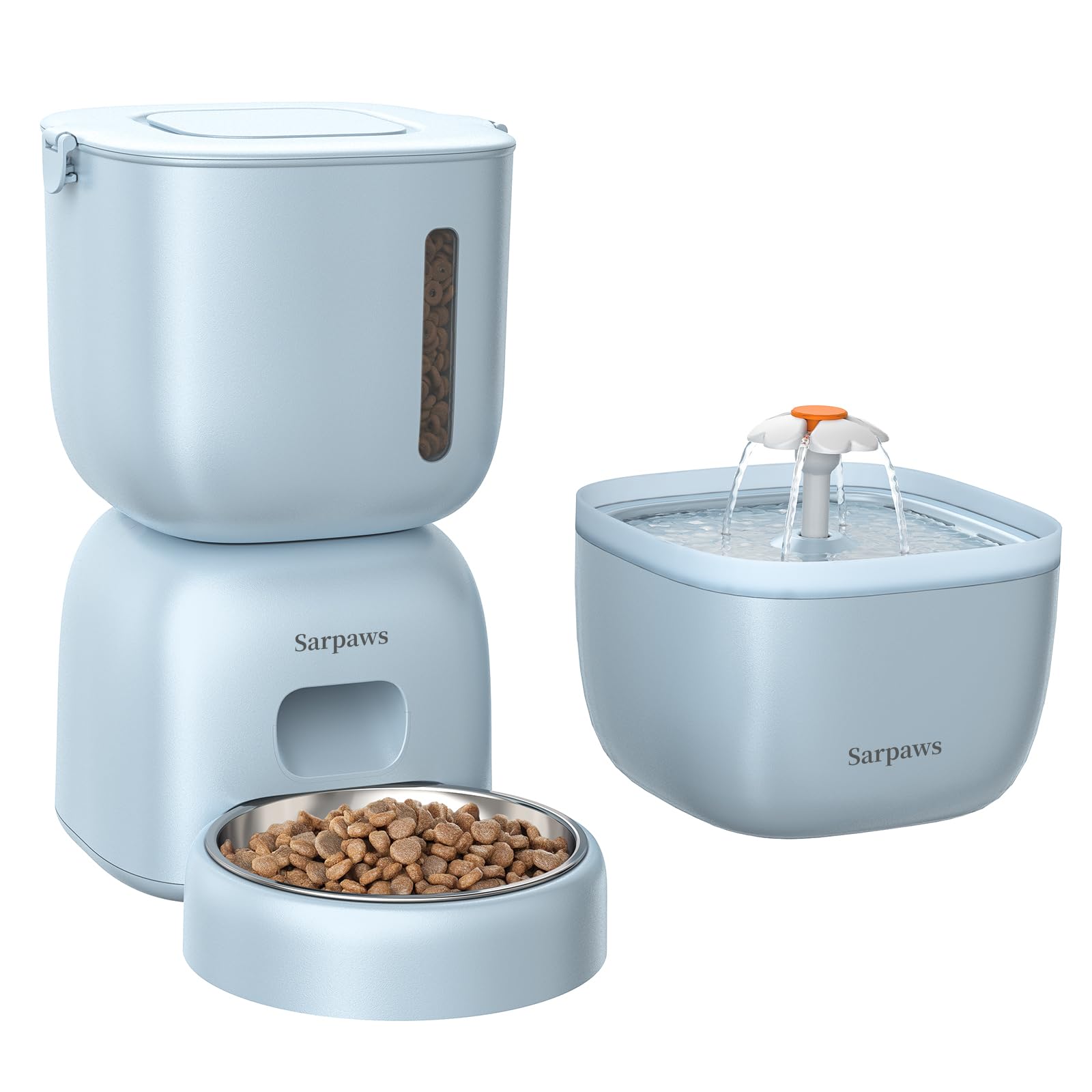 Sarpaws FW1 automatic cat feeder in action delivering timed meals for a calm routine.