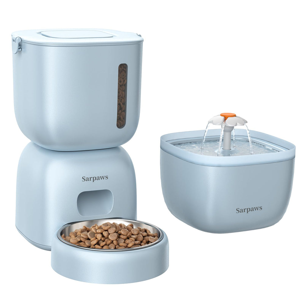Sarpaws FW1 automatic cat feeder in action delivering timed meals for a calm routine.