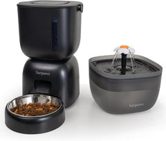 Sarpaws FW1 automatic feeder showing scheduled meals for your cat